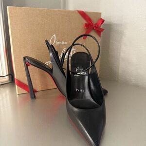 Christian Louboutin Black Slingback Heels